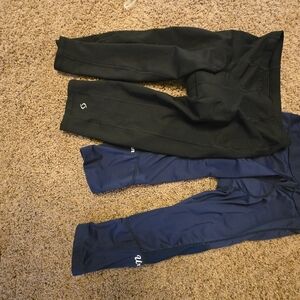 Moving Comfort Womens Black and Navy Cycling Pants Padded